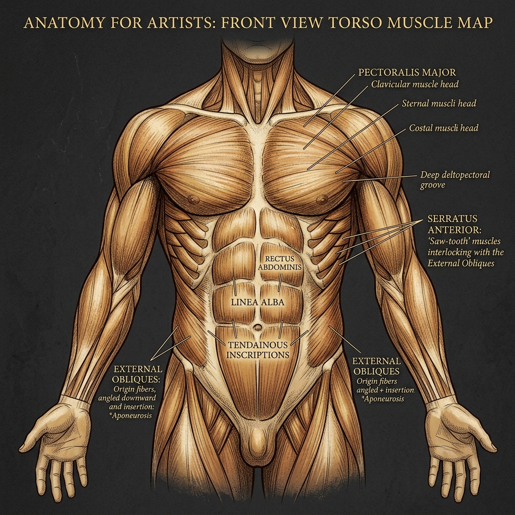 Chest - Pectoralis Major muscle structure