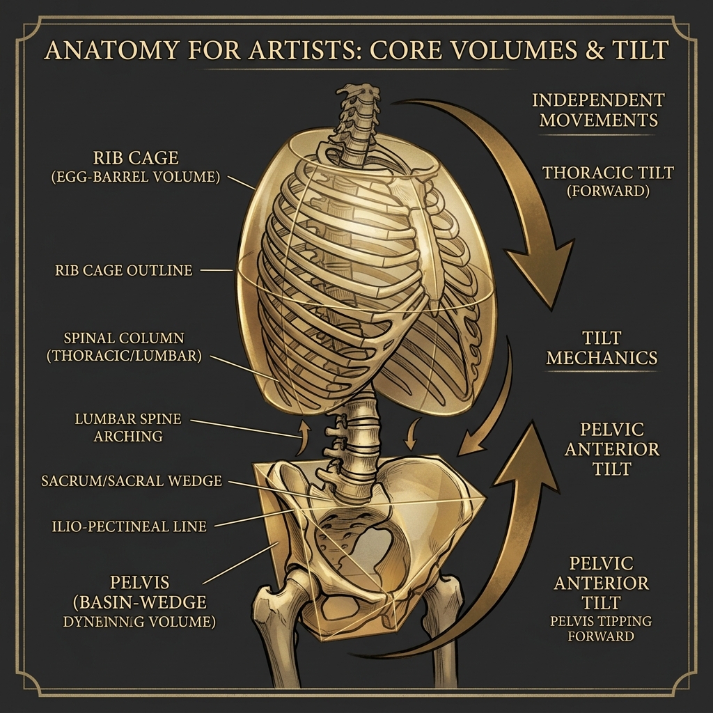 Ribcage & Pelvis skeletal structure