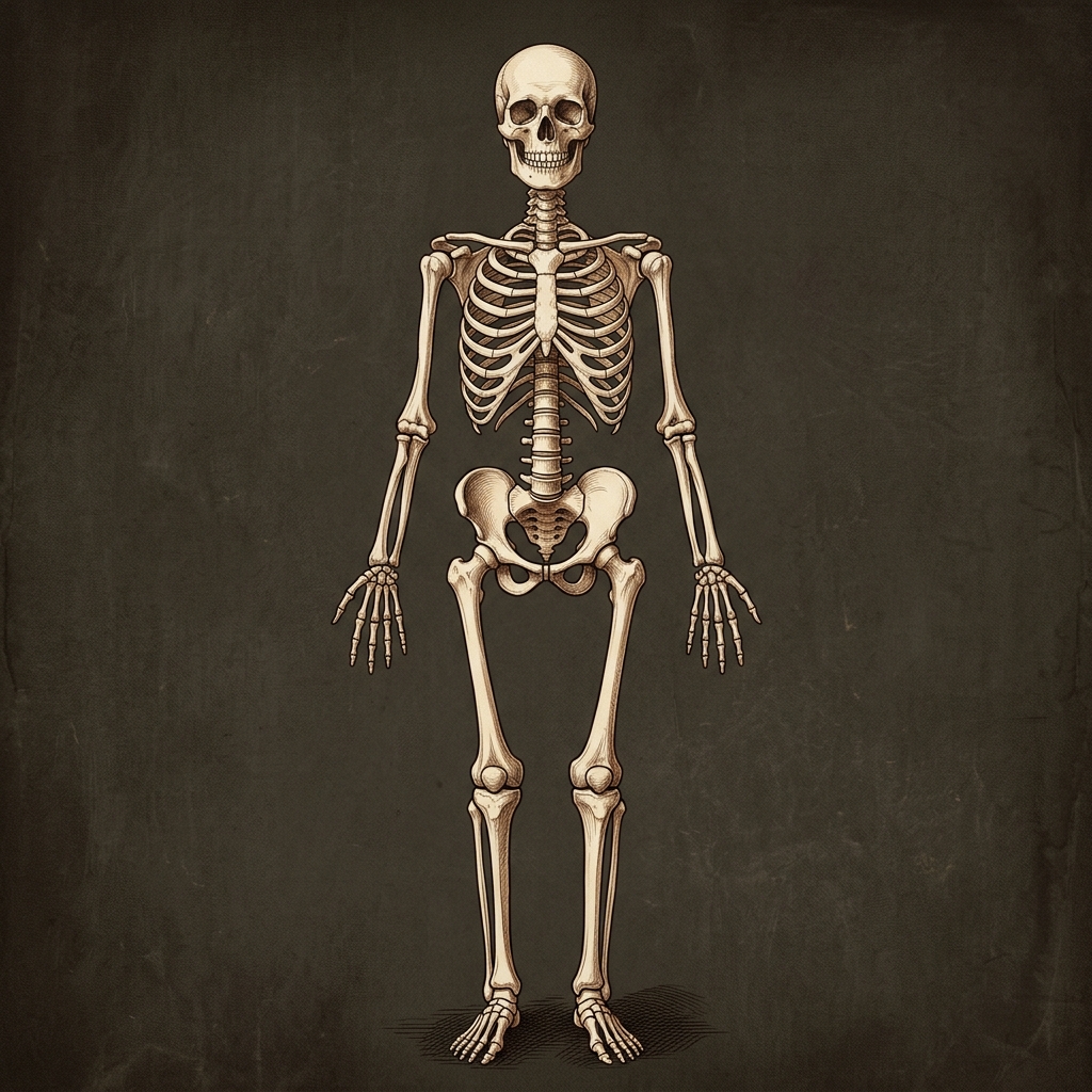 Anatomical skeleton illustration