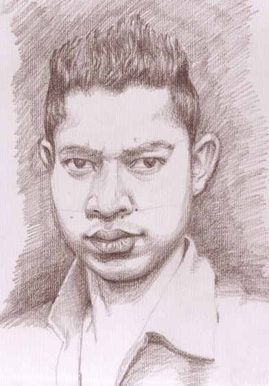 Traditional pencil sketch study