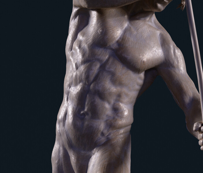 Anatomical Male Study Zbrush Render