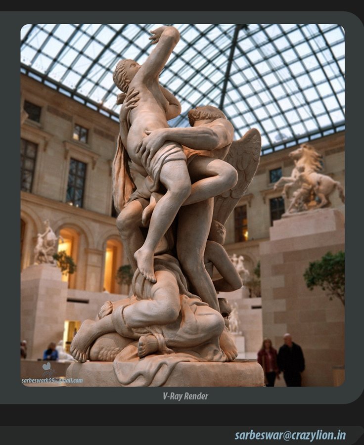 Saturn abducting Cybele sculpture study